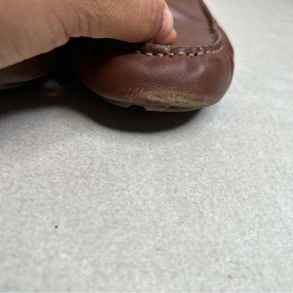 Clarks Men’s Markman Plain‎ Dark Tan Leather Casual Loafers size 11.5M - Picture 4 of 9